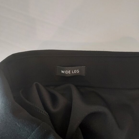 White House Black Market High Rise Slip On Wide Leg Black Pants Size 10 - Picture 10 of 11